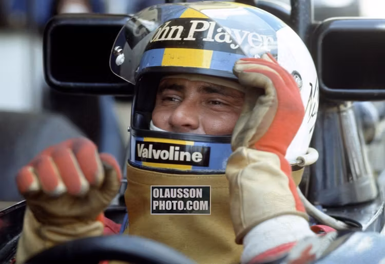 1977 - Gunnar Nilsson i sin Lotus - han vann Belgiens GP