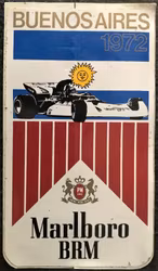 Marlboro-dekal - Argentina 1972 - 8 x 14 cm -ovanlig!