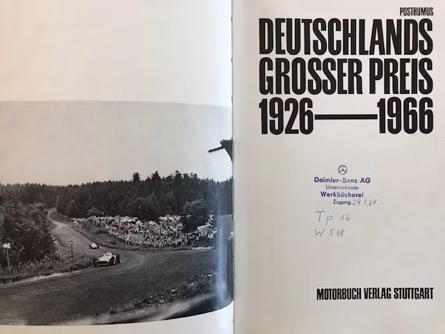 Nürburgring-bok: Deutschlands Grosser Preis 1926-1966 - Posthumus, från Mercedes
