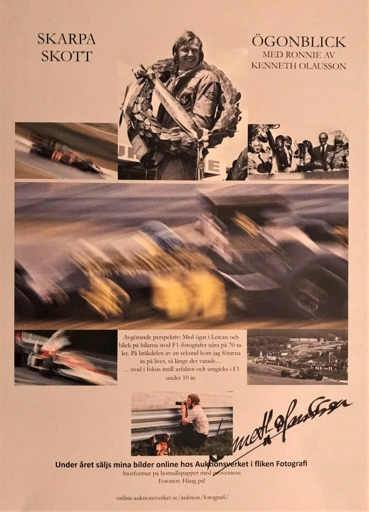 Prydlig miniposter - olaussonphoto - signerad annons i format 30 x 41 cm