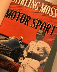 Stirling Moss: Motorsport + Nya Segrar - 2 historiska böcker, svenska, 50-tal, 19 x 26 cm