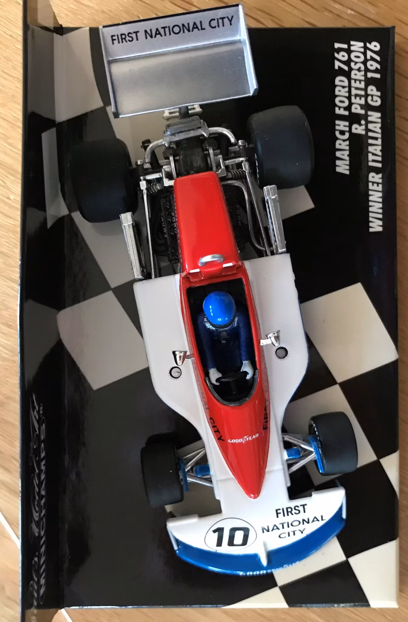 Ronnie Peterson Monza seger 1976 - March 761 - Minichamps modell i skala 1:43