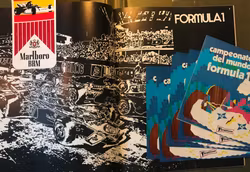 72 Spaniens GP, Jarama - finfin folder med dekal, program, A4-tidning, prislapp