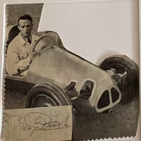 Ronnies pappa Bengt - midget/Swebe 40-/50-/60-tal - tavla 50x70 cm med signatur