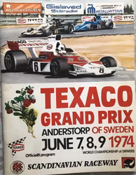 Ronnie Peterson - Sveriges GP, Anderstorp '74 - program - 52 sid - format 21x28 cm