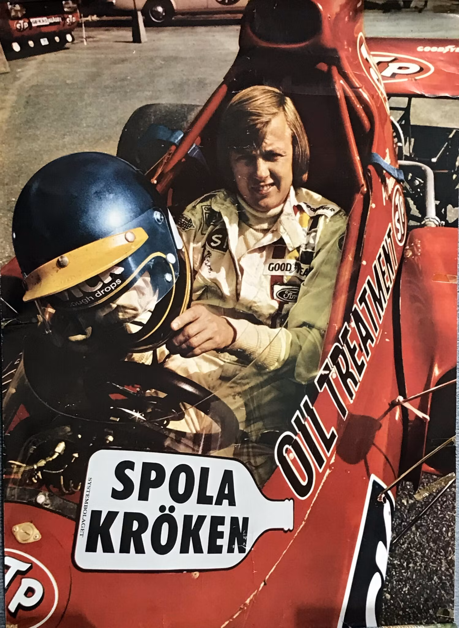 Ronnie Peterson poster 1972 - March 721 - size 70 x 100 cm - ovanlig - samlarvärde