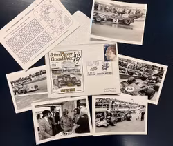 Ronnie, Englands GP 1973 - kuvert, 5 st foto, infoblad