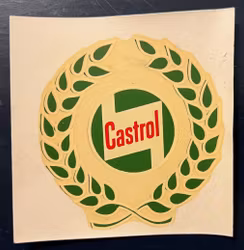 GAMMAL CASTROL-dekal - diameter = 65 mm
