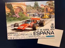 Barcelona GP 71 - Michael Turner konst - miniposter, dekal