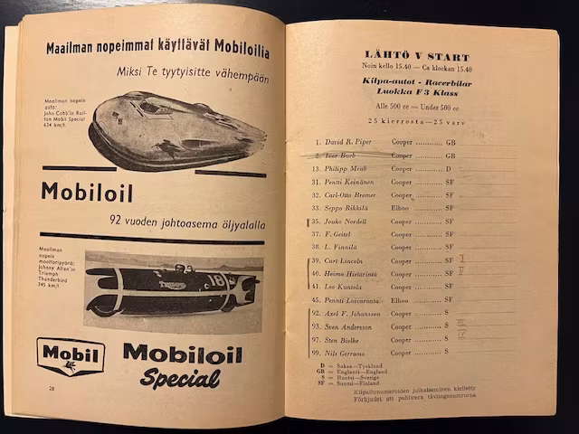 Djurgårdsloppet 1958 program - 66 sid - 15x21 cm - fint!