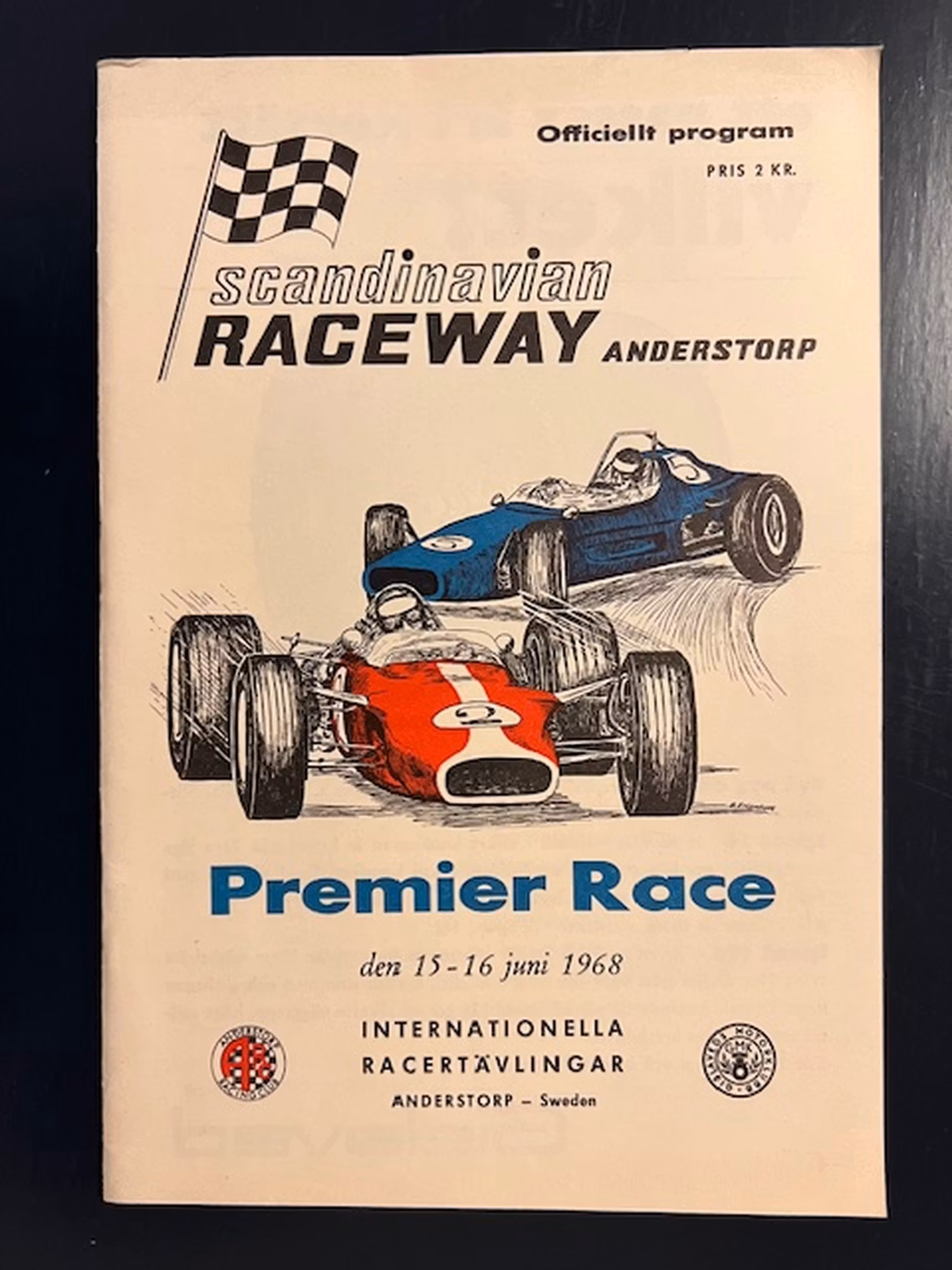 Premiär på Anderstorp juni '68 - finfint program
