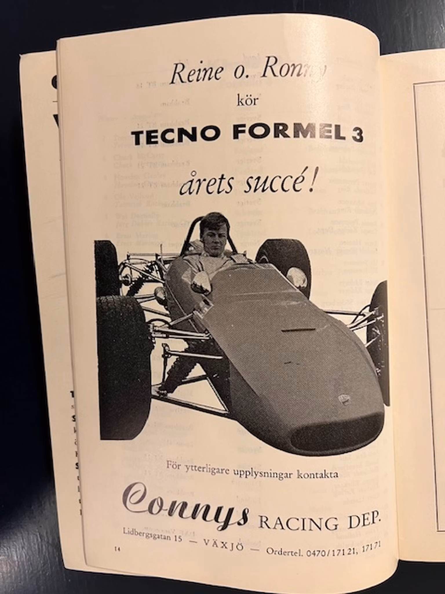 Premiär på Anderstorp juni '68 - finfint program