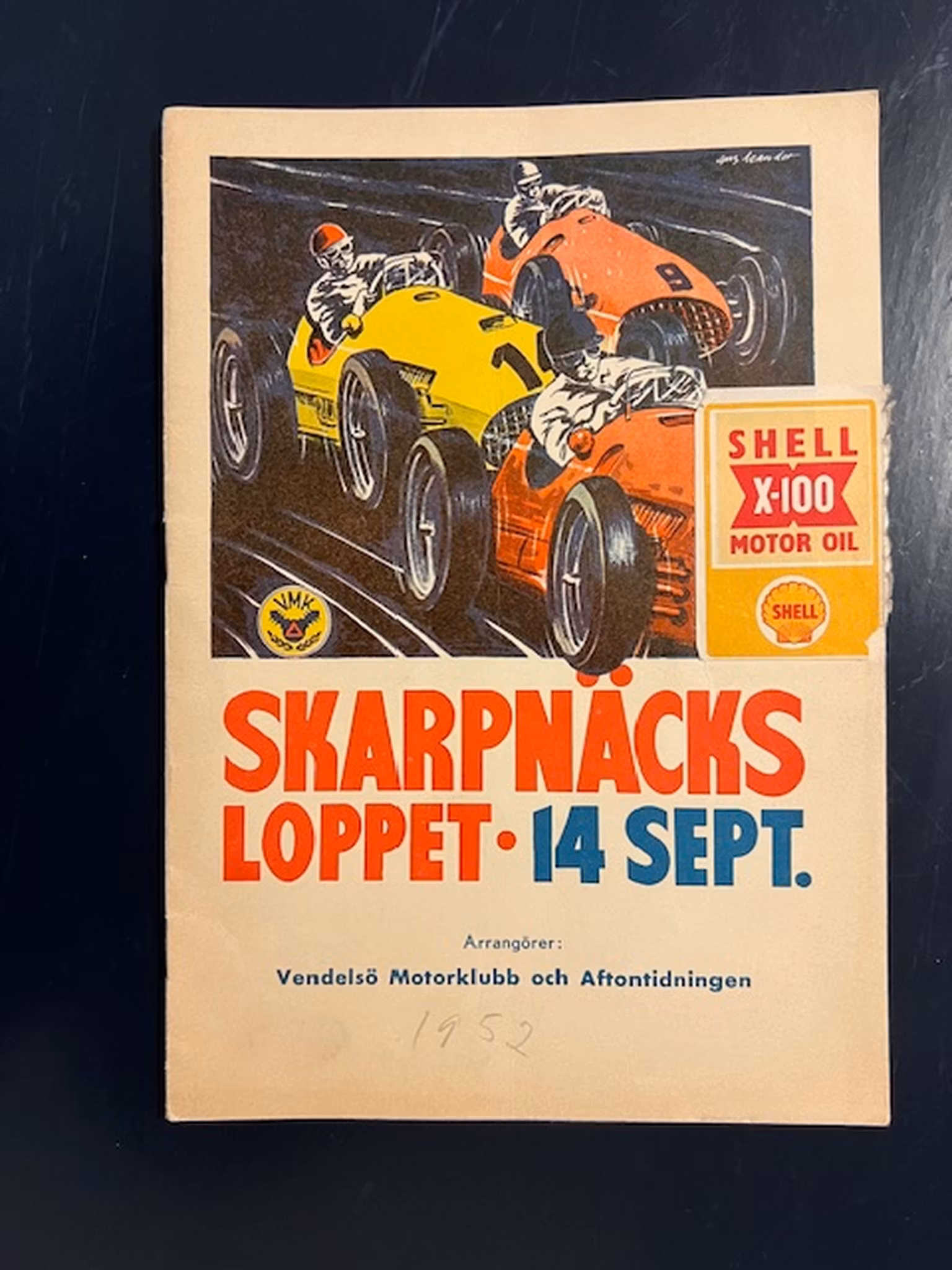 Skarpnäcksloppet 1952 - program, Gus Leander konst !