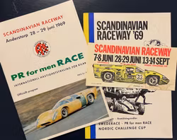 Anderstorp program juni 1969, dekal, anmälningshäfte