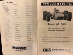 Kinnekulle Ring 1969 program med Ronnie och Reine