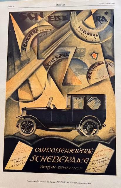 Carrosseriewerke SCHEBERA, 1922, Berlin, "Motor, 25x35 cm