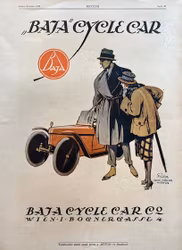 Baja Cycle Car 1922, Wien, Originalannons, 25 x 35 cm