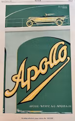Apollo Werke Apolda, orig annons 1922, "Motor", 25x35cm