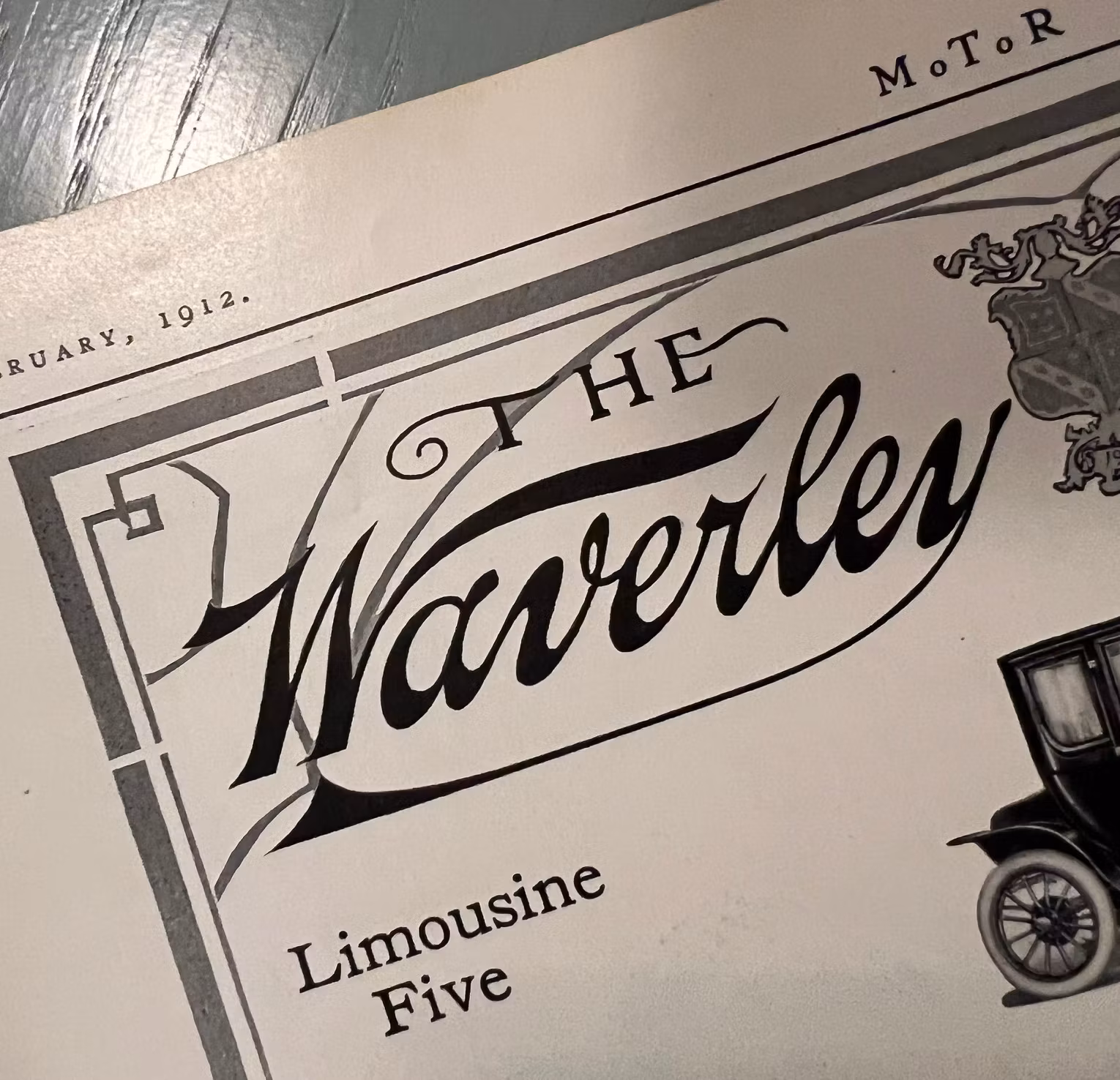 Waverly Electric 1912, Indianapolis, "Motor", 25 x 35 cm