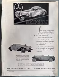 Mercedes-Benz model K och S, Motor, jan 1929, 25 x 33 cm