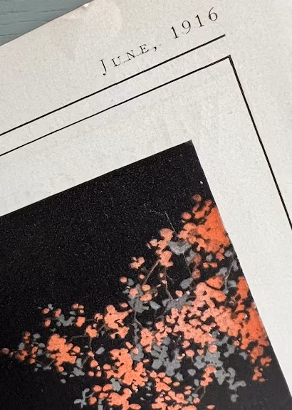 Milburn elbil 1916, Ohio USA, 2 modeller, Motor, 25x35 cm