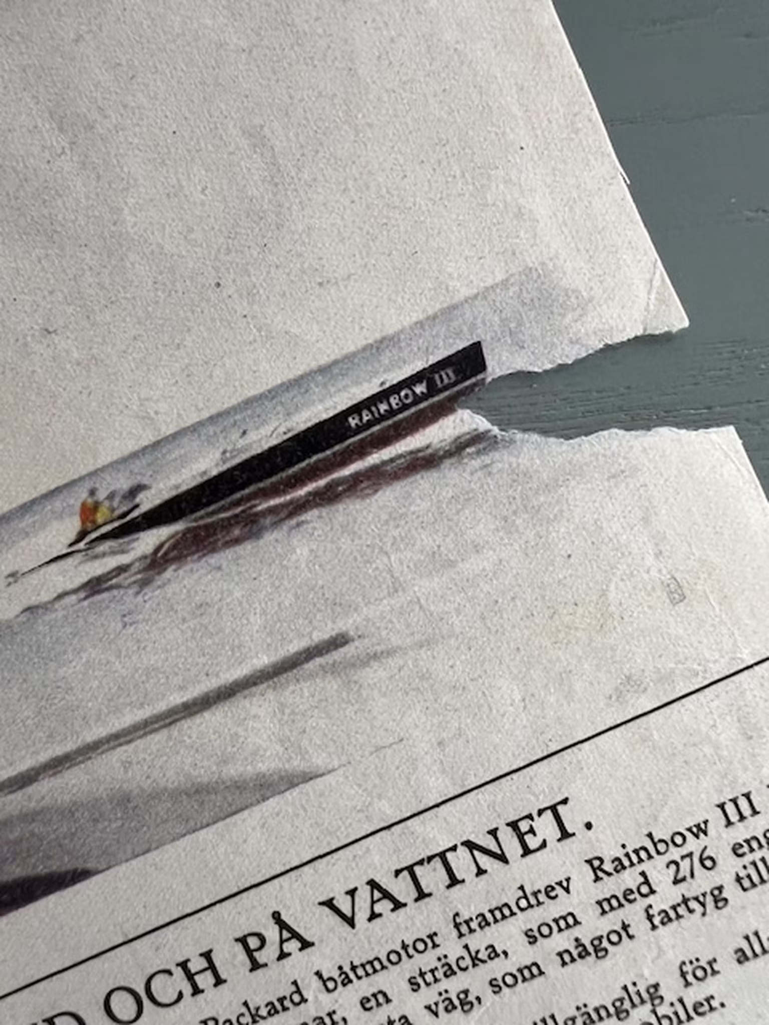 Packard i Sverige 1926, fin färgannons, revor, 23 x 33 cm