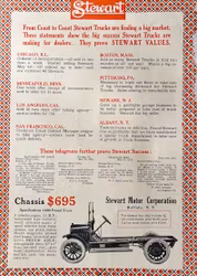 Stewart, USA, 10-talet, Buffalo, N.Y., 2-sidig, 25 x 35 cm