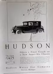 Hudson, Detroit, Michigan 1924, Motor, 25 x 34 cm