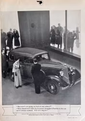 Pontiac 1933 limo, Eco Straight 8 model, Motor, 24x33 cm