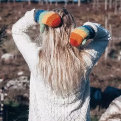 Järbo Mönster - Tovade randiga vantar i Lettlopi - utskrivet mönster