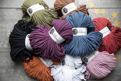 Bobbiny Braided Cord Premium 5 mm - flätat bomullsgarn