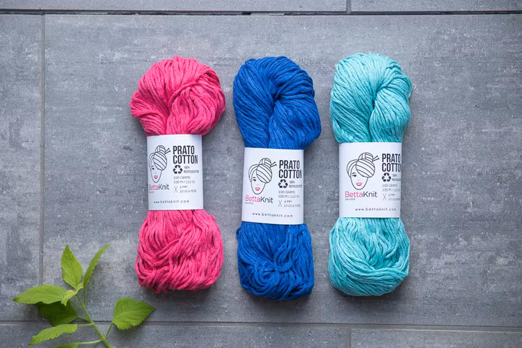 BettaKnit Prato Cotton - bulky garn i 100 % återvunnen bomull