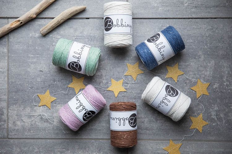Bobbiny Single Twist Macrame Cord Baby 1.5 mm - enkeltvinnat makramégarn