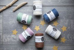 Bobbiny Single Twist Macrame Cord Baby 1.5 mm - enkeltvinnat makramégarn