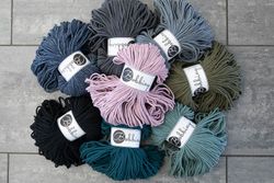 Bobbiny Braided Cord Junior 3 mm - flätat bomullsgarn