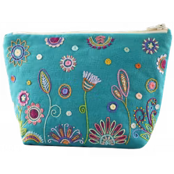 Un Chat dans l'aiguille - Broderikit väska - Trousse turquoise