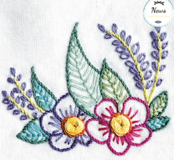 Un Chat dans l'aiguille - Broderikit Kläder - Flower power