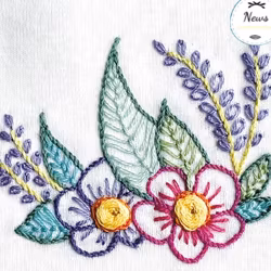 Un Chat dans l'aiguille - Broderikit Kläder - Flower power