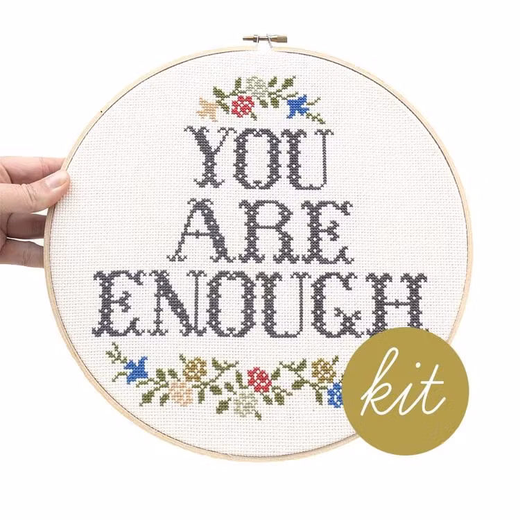 Junebug and Darlin - Broderikit Tavla - You are Enough