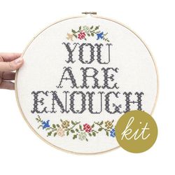 Junebug and Darlin - Broderikit Tavla - You are Enough