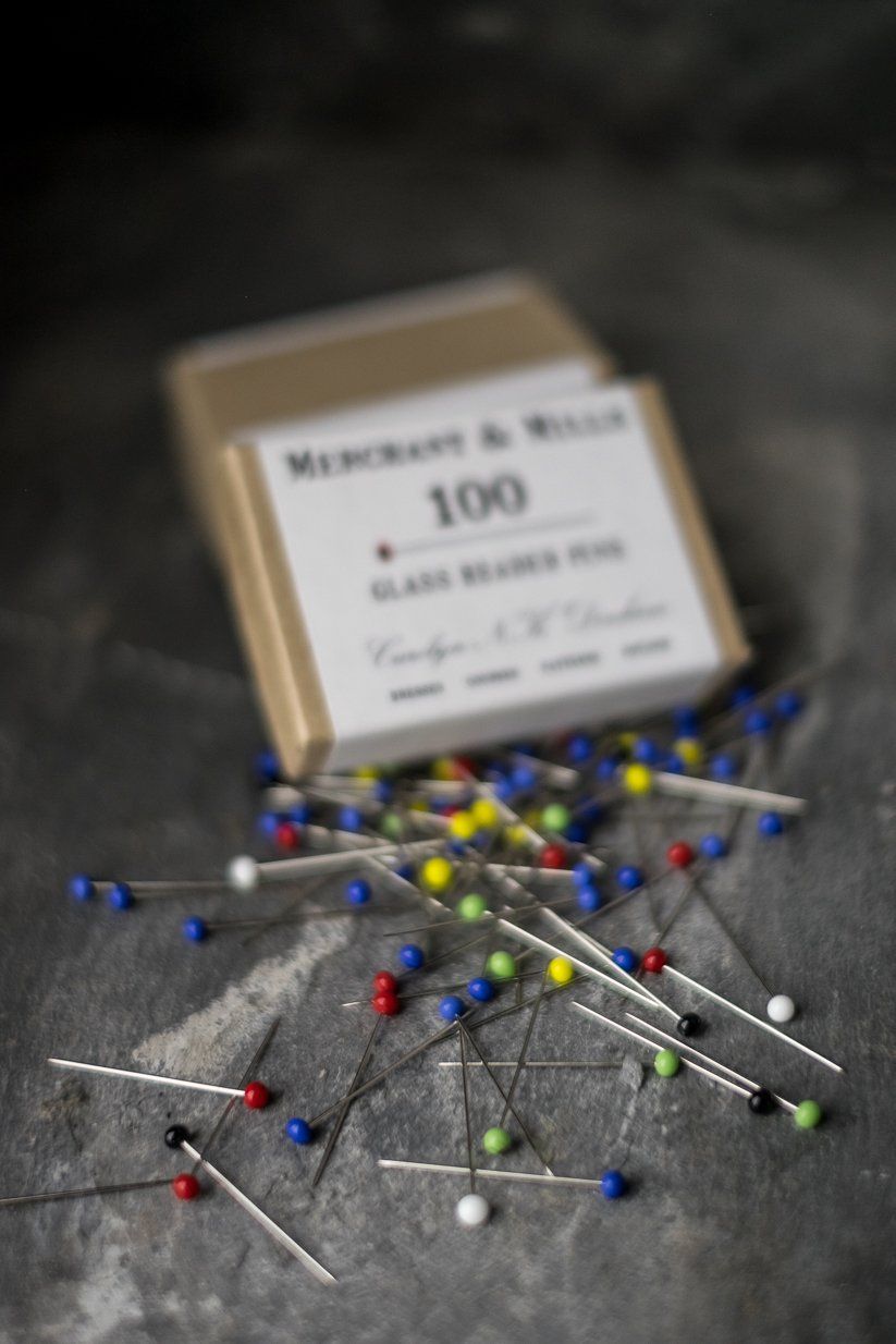 Merchant & Mills Glass Headed Pins - knappnålar med glashuvud