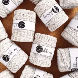 Bobbiny 3ply Macrame Rope XXL 5 mm - trippeltvinnat makramégarn