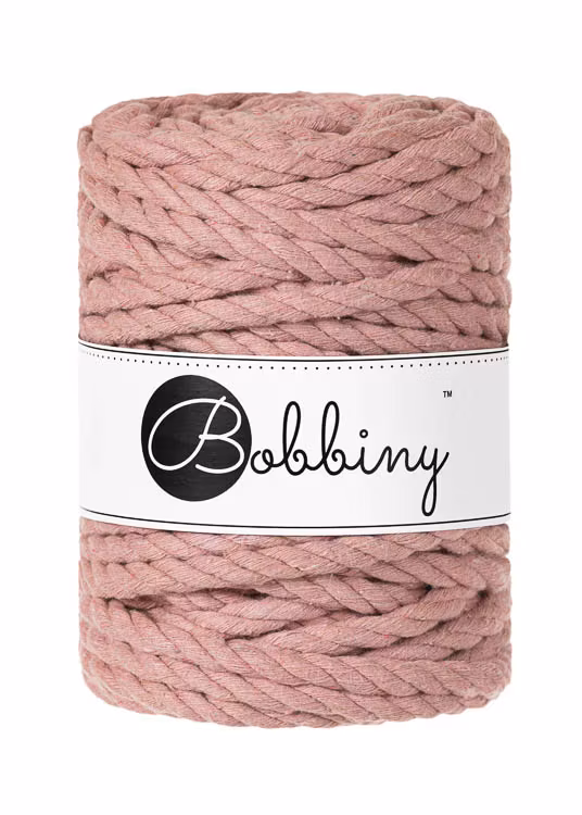 Bobbiny 3ply Macrame Rope 9 mm - trippeltvinnat makramégarn