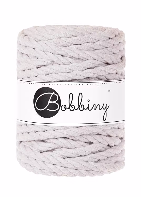 Bobbiny 3ply Macrame Rope 9 mm - trippeltvinnat makramégarn