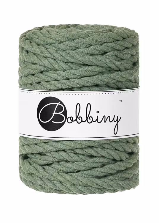 Bobbiny 3ply Macrame Rope 9 mm - trippeltvinnat makramégarn
