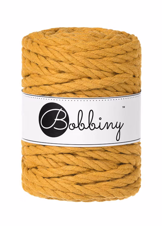 Bobbiny 3ply Macrame Rope 9 mm - trippeltvinnat makramégarn
