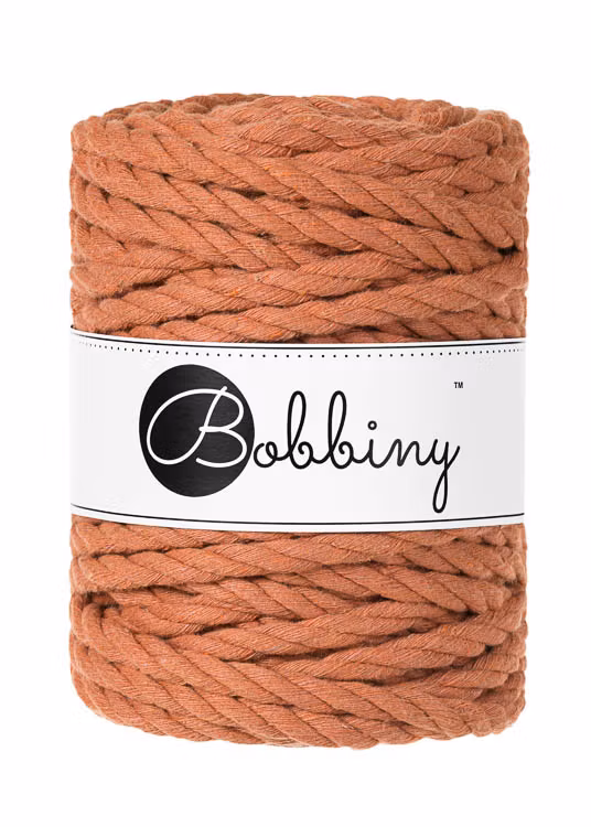 Bobbiny 3ply Macrame Rope 9 mm - trippeltvinnat makramégarn