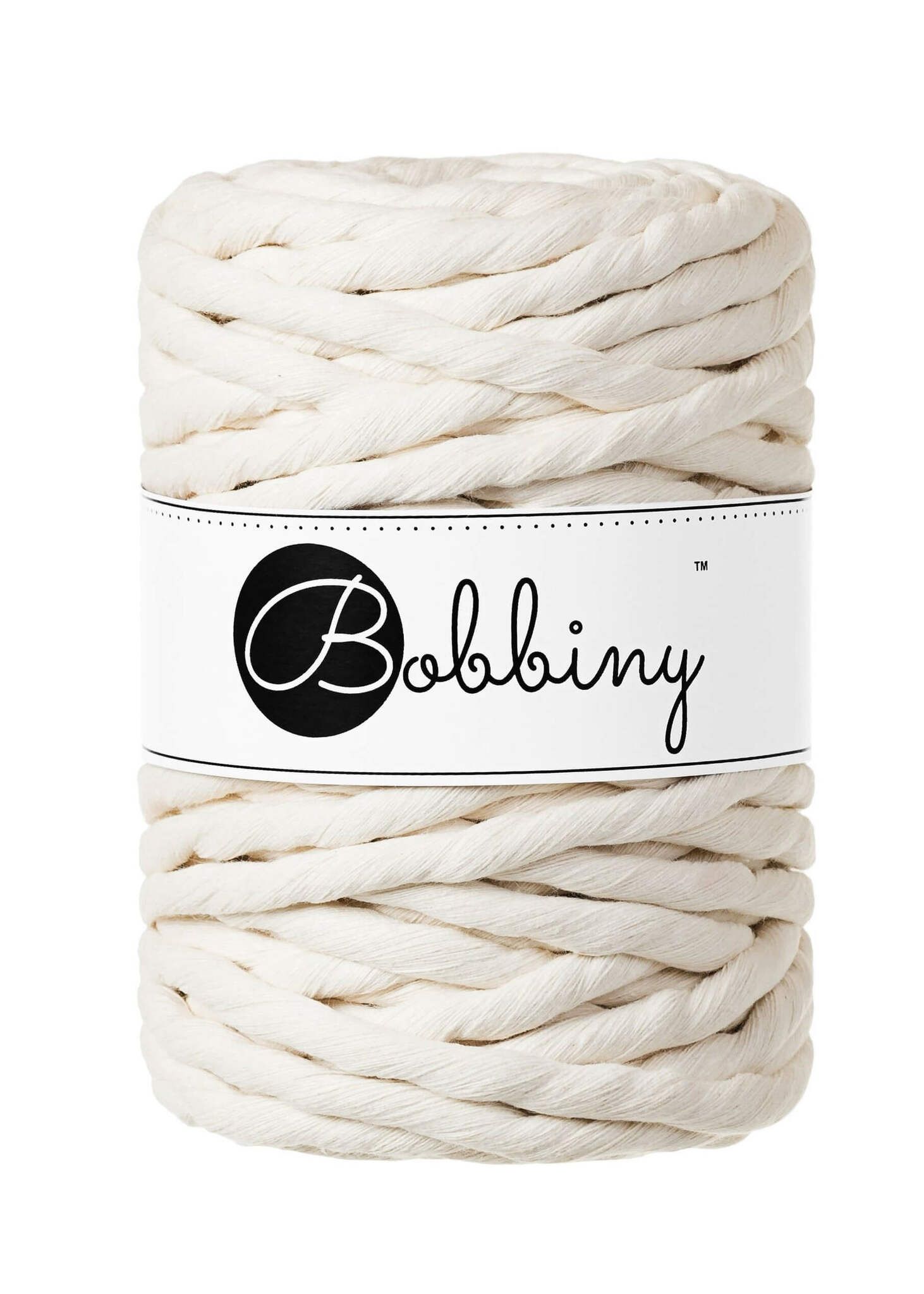 Bobbiny Single Twist Macrame Cord 9 mm - enkeltvinnat makramégarn