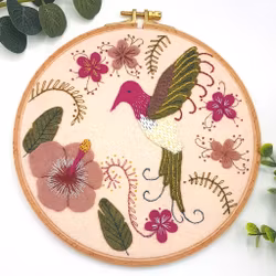 Corinne Lapierre - Humming Bird Felt Appliqué - kit för filtsömnad