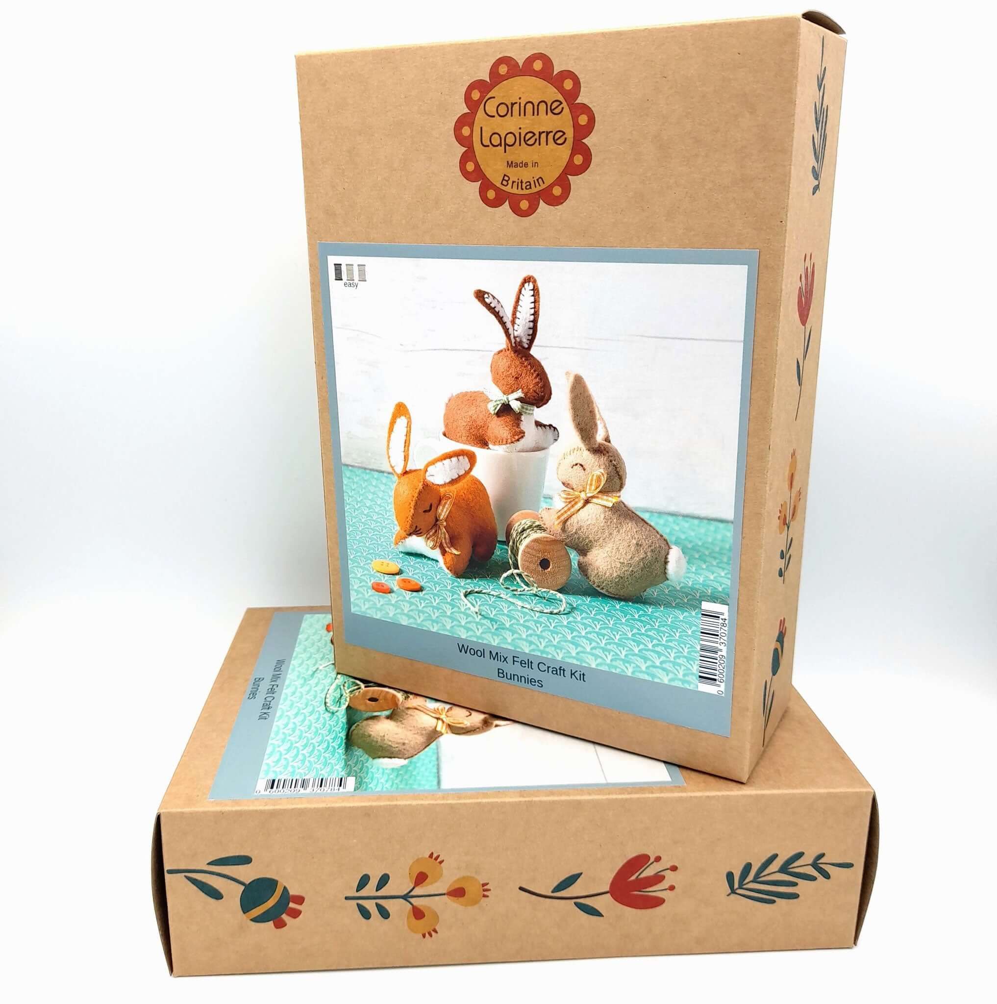 Corinne Lapierre - Bunnies Felt Craft Kit - kit för filtsömnad